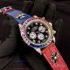 Perfect Replica Rolex Daytona Multicolor Diamond Bezel Black Dial 43mm Watch (5)_th.jpg